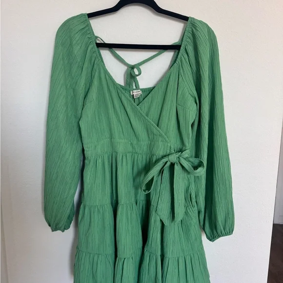 American Eagle Outfitters Green Long Sleeve Dress - Picture 1 of 4